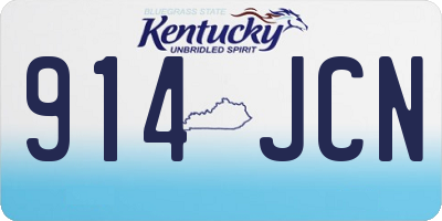 KY license plate 914JCN