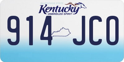 KY license plate 914JCO