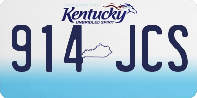 KY license plate 914JCS