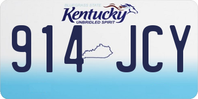 KY license plate 914JCY