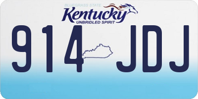 KY license plate 914JDJ