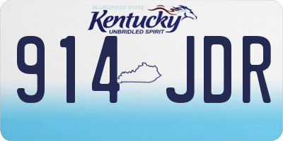KY license plate 914JDR