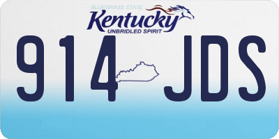 KY license plate 914JDS