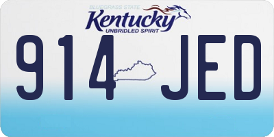 KY license plate 914JED