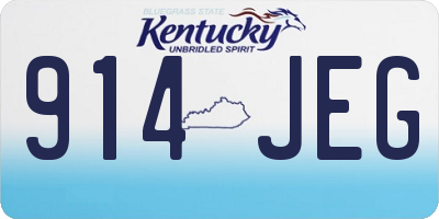 KY license plate 914JEG