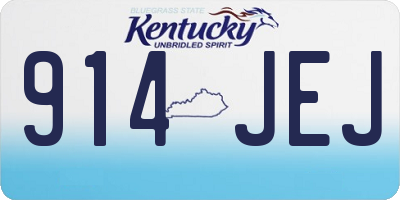 KY license plate 914JEJ