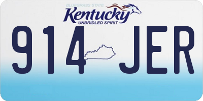 KY license plate 914JER