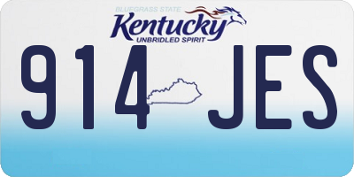 KY license plate 914JES