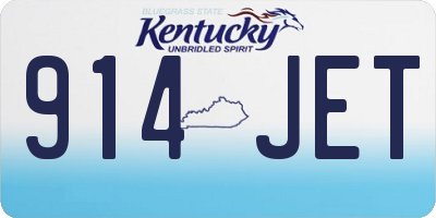 KY license plate 914JET