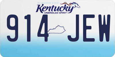 KY license plate 914JEW