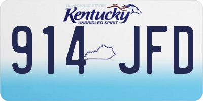 KY license plate 914JFD