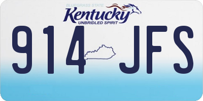 KY license plate 914JFS