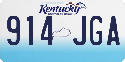 KY license plate 914JGA