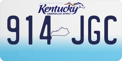 KY license plate 914JGC