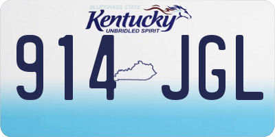 KY license plate 914JGL