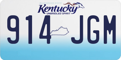 KY license plate 914JGM