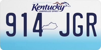 KY license plate 914JGR