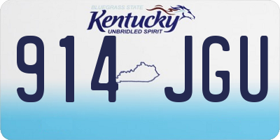 KY license plate 914JGU