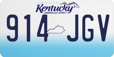 KY license plate 914JGV