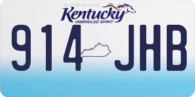 KY license plate 914JHB