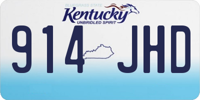 KY license plate 914JHD