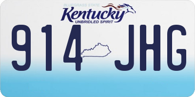 KY license plate 914JHG