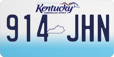 KY license plate 914JHN