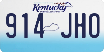 KY license plate 914JHO