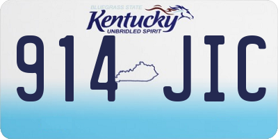 KY license plate 914JIC