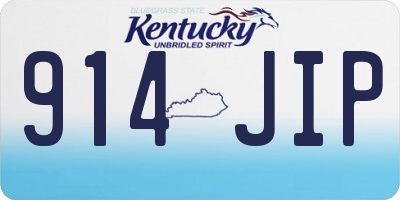 KY license plate 914JIP