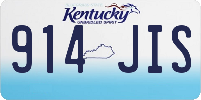 KY license plate 914JIS