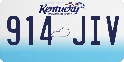 KY license plate 914JIV