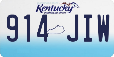 KY license plate 914JIW
