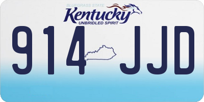 KY license plate 914JJD