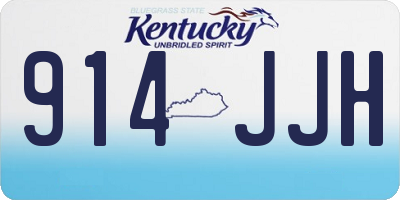 KY license plate 914JJH