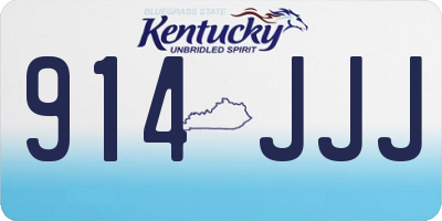 KY license plate 914JJJ