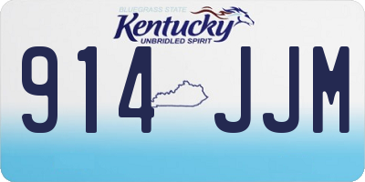 KY license plate 914JJM