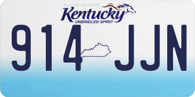 KY license plate 914JJN