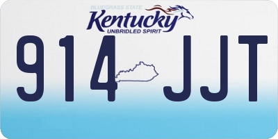 KY license plate 914JJT
