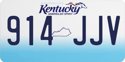 KY license plate 914JJV