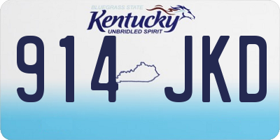 KY license plate 914JKD