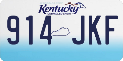 KY license plate 914JKF