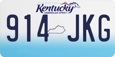 KY license plate 914JKG