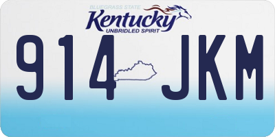 KY license plate 914JKM