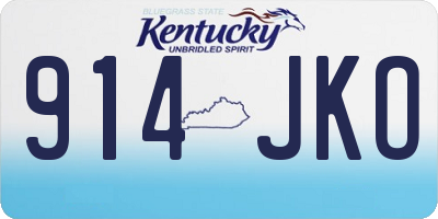 KY license plate 914JKO