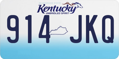 KY license plate 914JKQ