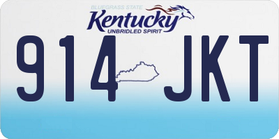 KY license plate 914JKT