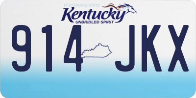 KY license plate 914JKX