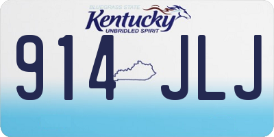 KY license plate 914JLJ