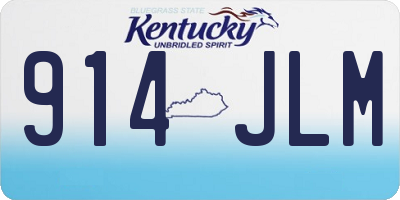 KY license plate 914JLM